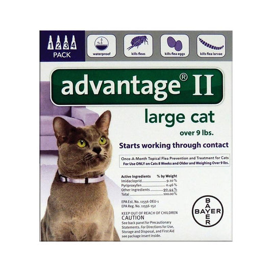 Bayer Advantage II Odorless Cat Flea Drops 0.108 oz.