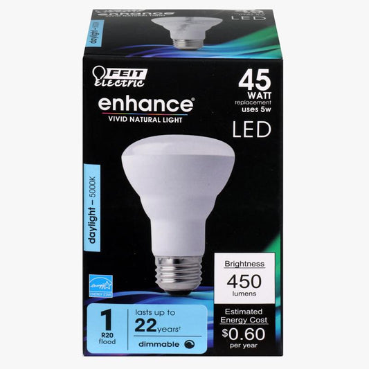 FEIT Electric R20 E26 (Medium) LED Bulb Daylight 45 Watt Equivalence 1 pk (Pack of 4)