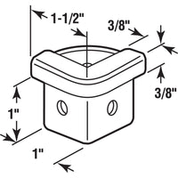 Prime-Line  Clear  Plastic  Corner Cushions  4 pk