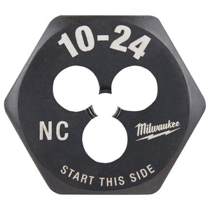 Milwaukee High Carbon Steel SAE SAE 10-24 NC 1-Inch Hex Threading Die Hexagon Die 10-24 NC 1 pc