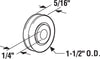 Prime-Line 1-1/2 in. D X 0.31 in. L Steel Roller Assembly 2 pk - Open Box