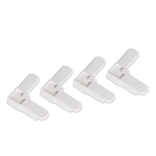 Esquinas para marco de plástico blanco M-D Building Products de 7/16 pulg. de alto, paquete de 100