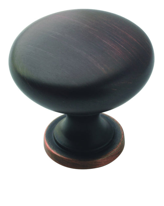 Amerock Allison Traditional Classics Round Cabinet Knob 1-1/4 in. D 1-1/8 in. Oil Rubbed Bronze Brow