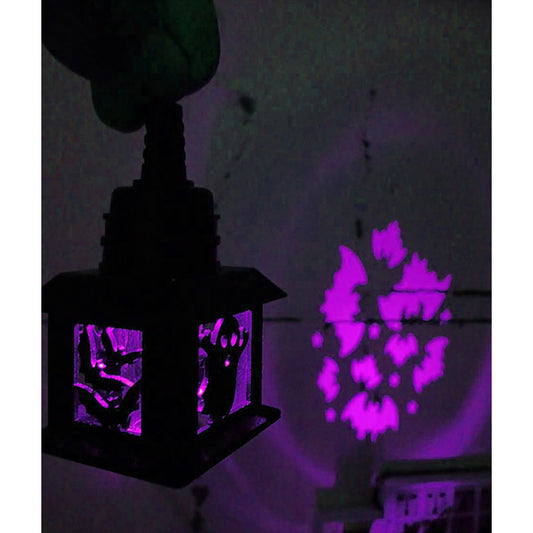 Celebrations Bat Projector 3.7 in. Lantern Halloween Decor