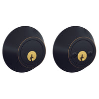 Schlage Aged Bronze Metal Double Cylinder Deadbolt
