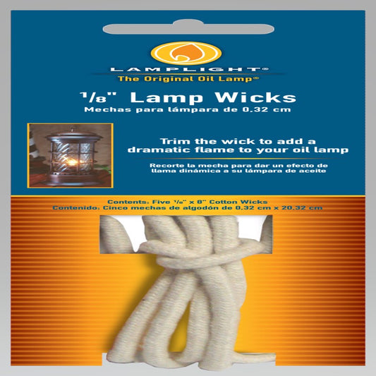 Hooper 1/8 in. x 8 in. L Round Wick Shape Cotton Lamp Wick 5 pk (Pack of 12)