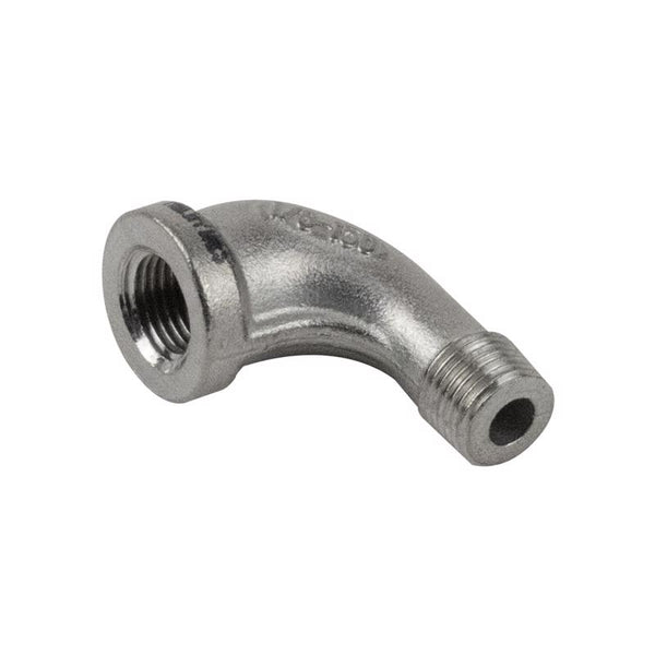 B&K Proline codo callejero de 90 grados de acero inoxidable MIP de 1/4 in. X FIP D de 1/4 in.