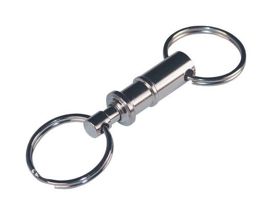 Hillman Metal Silver Valet Key Chain (Pack of 5)