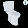 TOTO® Drake® II Two-Piece Elongated 1.28 GPF Universal Height Toilet with CEFIONTECT, Cotton White - CST454CEFG#01