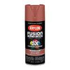 Krylon 25 sq. ft. Fusion All-In-One Satin Brick Paint/Primer Spray Paint 12 oz. (Pack of 6)
