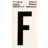 Hy-Ko 2 in. Reflective Black Vinyl Letter F Self-Adhesive 1 pc. (Pack of 10)