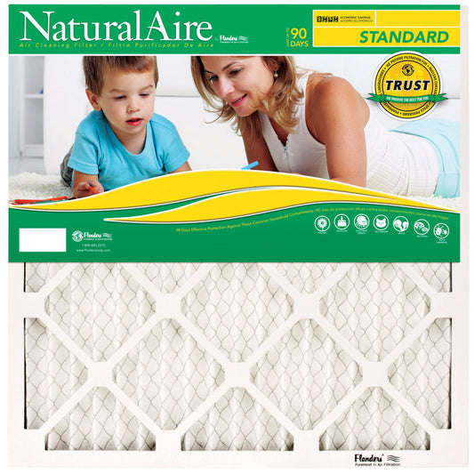 AAF Flanders NaturalAire 10 in. W x 30 in. H x 1 in. D Pleated 8 MERV Pleated Air Filter (Pack of 12)