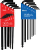 Eklind Ball-Hex-L Assorted Metric and SAE Long Arm Ball End Hex Key Set 18 pc