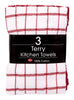 Ritz Paprika Cotton Kitchen Towel 3 pk (Pack of 3)