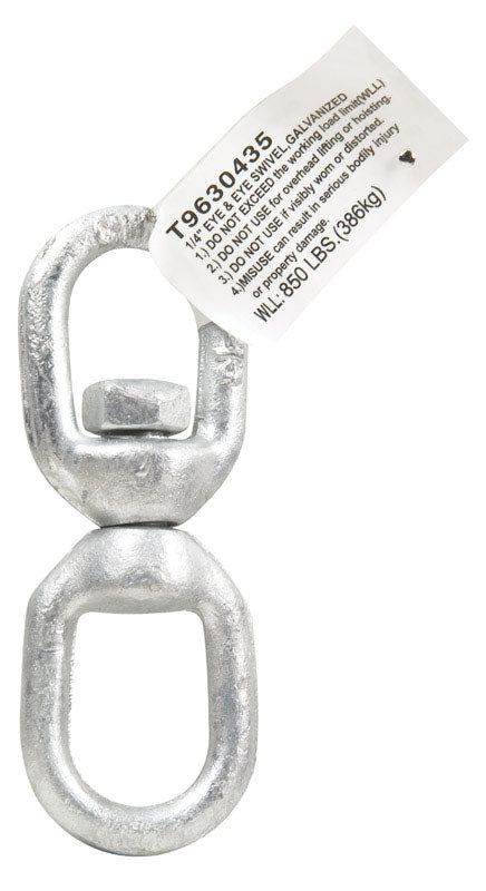 Campbell Chain Galvanized Forged Steel Eye and Eye Swivel 850 lb. (Pack of 5)