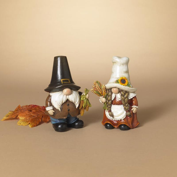 Decoración otoñal de gnomo de resina Gerson (paquete de 12)