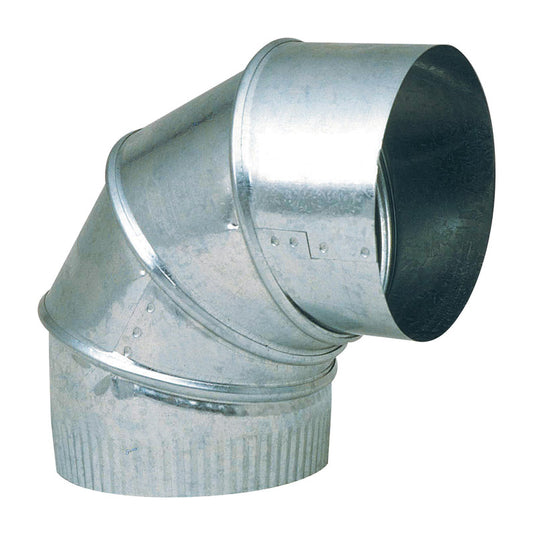 Imperial Manufacturing 4 in. Dia. x 4 in. Dia. Adjustable 90 deg. Galvanized Steel Elbow Exhaust (Pack of 8)