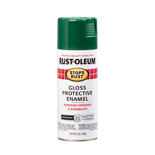 Rust-Oleum Stops Rust Gloss Hunter Green Spray Paint 12 oz.