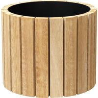 Panacea Cedar Slat Wood Planter with Plastic Fabric Liner 9 x 10.25 in