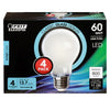 Feit Enhance A19 E26 (Medium) LED Bulb Daylight 60 Watt Equivalence 4 pk