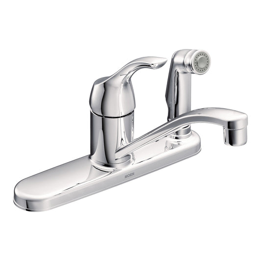 Moen Adler One Handle Chrome Kitchen Faucet Side Sprayer Included