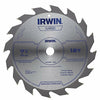 Irwin 7-1/4 in. D X 5/8 in. Classic Carbide Circular Saw Blade 16 teeth 1 pk