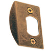 Prime-Line 2.25 in. H X 1-5/8 in. L Antique Brass Steel Deadbolt Strike