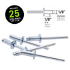 Steel Rivet, Short, 25-Pk. (Pack of 5)