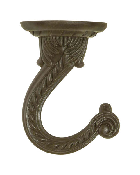 Gancho de acero Panacea resistente de 3-9/16 pulg. de alto, paquete de 1