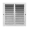 Tru Aire 12 in. H X 12 in. W 1-Way Powder Coat White Steel Return Air Grille - Open Box
