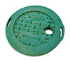 NDS 6 in. W X 0.75 in. H Round Valve Box Cover Green