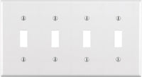 Leviton White 4 gang Thermoset Plastic Toggle Wall Plate 1 pk - Deal of The Week