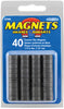 Magnet Source .187 in. L X .5 in. W Black Disc Disc Magnets 0.5 lb. pull 40 pc