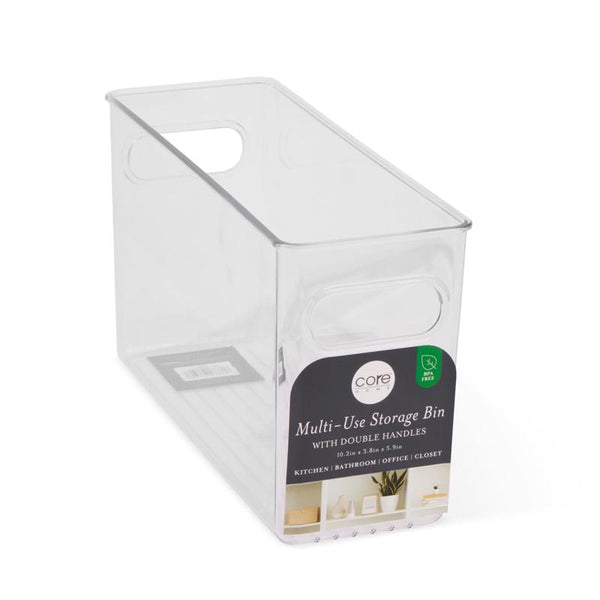 Caja de almacenamiento transparente Core Home, 6 in de alto X 4 in de ancho X 10 in de profundidad