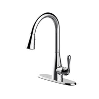 Oak Brook Ceramic Chrome 1.8 GPM High Arc Spout Pull-Down One Handle Kitchen Faucet