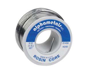 Alpha Fry 8 oz Rosin Core Solder Wire 0.09 in. D Tin/Lead 40/60 1 pc