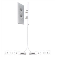 Sleek Socket 8 ft. L 6 outlets Power Strip White