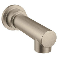 Brushed nickel nondiverter spouts