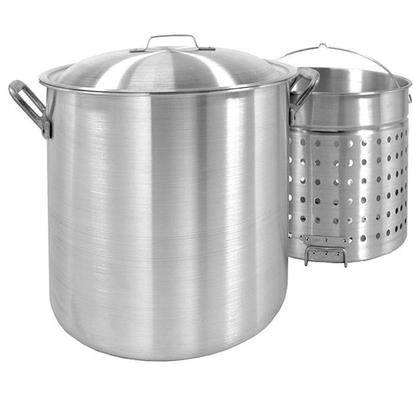 Olla para asar de aluminio Bayou Classic con canasta, 160 qt, 1 unidad