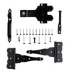 National Hardware 9.72 in. L Black Steel T-Hinge Gate Kit 1 pk