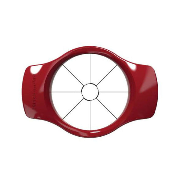 Cortadora de frutas de acero inoxidable y plástico ABS de color rojo de KitchenAid