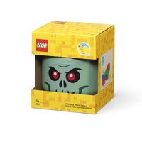 LEGO Skeleton Storage Head Plastic Green