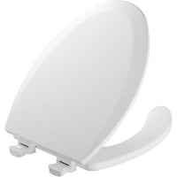 Mayfair by Bemis Elongated White Enameled Wood Toilet Seat
