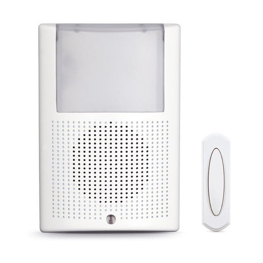 Heath Zenith White Plastic Wireless Smart-Enabled Night Light Doorbell Kit