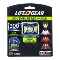 Dorcy Life+Gear 300 lm Black LED Head Lamp 18650 Battery