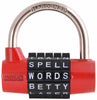 Wordlock 2.62 in. H X 2.5 in. W X 2-1/2 in. L Steel 5-Dial Combination Padlock