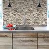 Smart Tiles 9.1 in. W X 10.2 in. L Beige/White Mosaic Vinyl Adhesive Wall Tile 4 pc (Pack of 6)