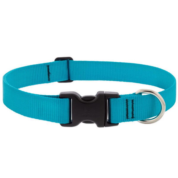 Collar ajustable de nailon para perros LupinePet Aqua, talla mediana/grande