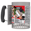 Weber Portable Rapidfire Chimney Starter for Charcoal Grills Compact Design