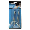 Crawford Silver Steel 4 in. Peg Hooks 2 pk - Open Box